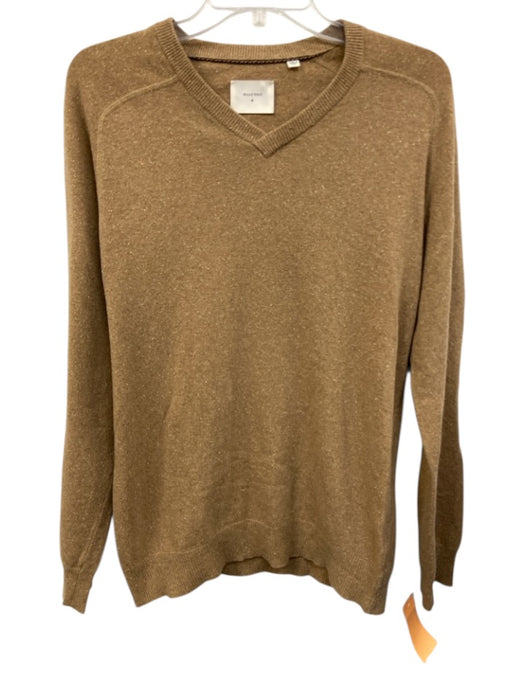 Billy Reid Size M Tan Wood Solid V Neck Men's Sweater Tan / M