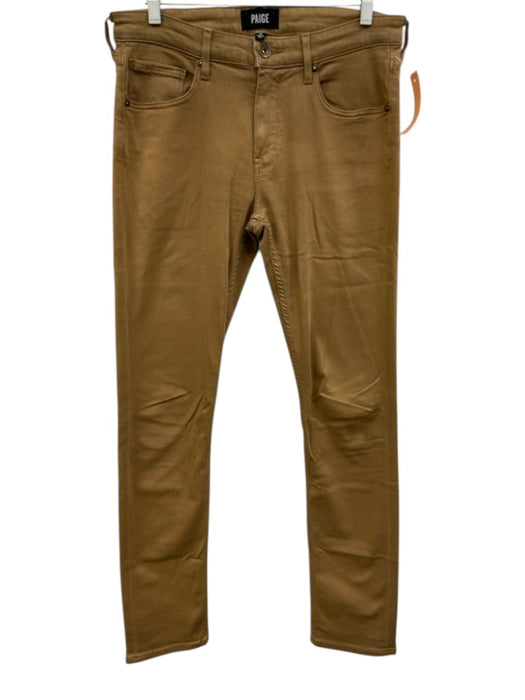 Paige Size 29 Dark Tan Cotton Blend Solid Skinny Khakis Men's Pants Dark Tan / 29