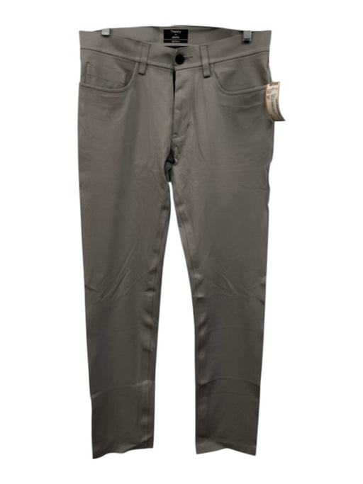 Theory Size 29 Gray Synthetic Solid Khaki Athleisure Men's Pants Gray / 29