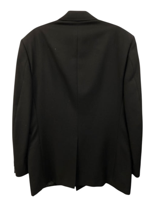 Dior Vintage Black Wool Solid Double Breasted Men's Blazer Black / Est 42