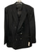 Dior Vintage Black Wool Solid Double Breasted Men's Blazer Black / Est 42