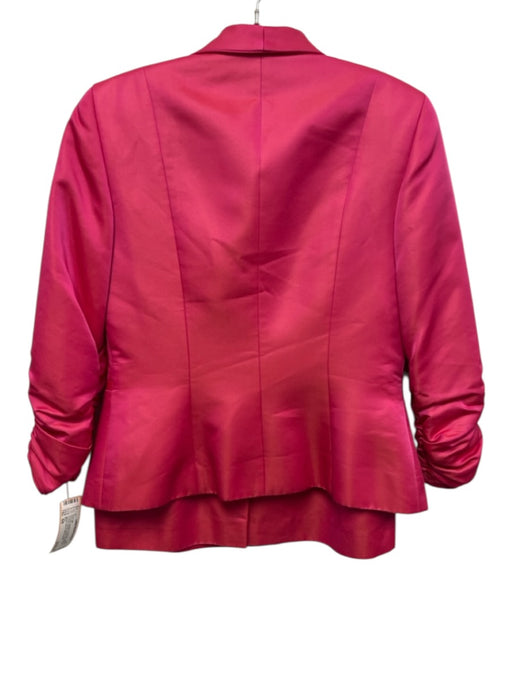 Zion Size 6/8 Hot pink Acetate & Viscose Taffeta Scrunch Knee Length Skirt Set Hot pink / 6/8