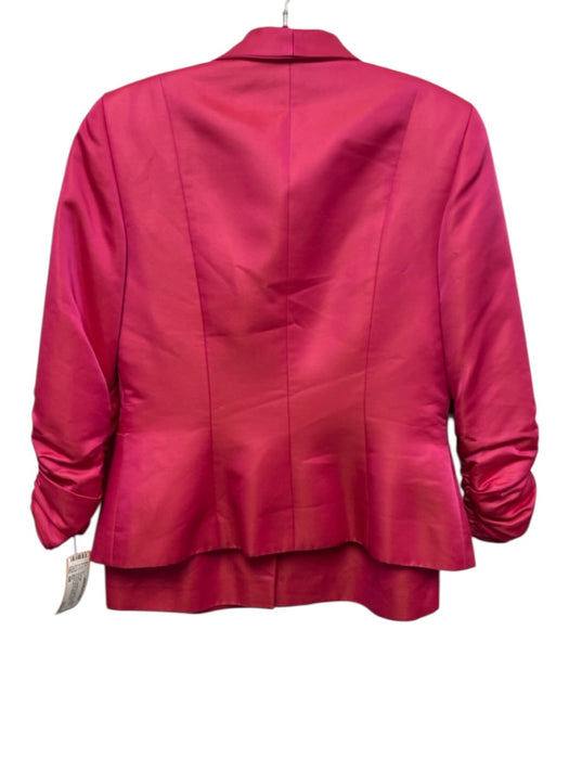 Zion Size 6/8 Hot pink Acetate & Viscose Taffeta Scrunch Knee Length Skirt Set Hot pink / 6/8