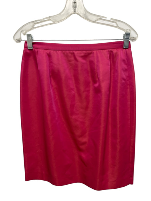 Zion Size 6/8 Hot pink Acetate & Viscose Taffeta Scrunch Knee Length Skirt Set Hot pink / 6/8