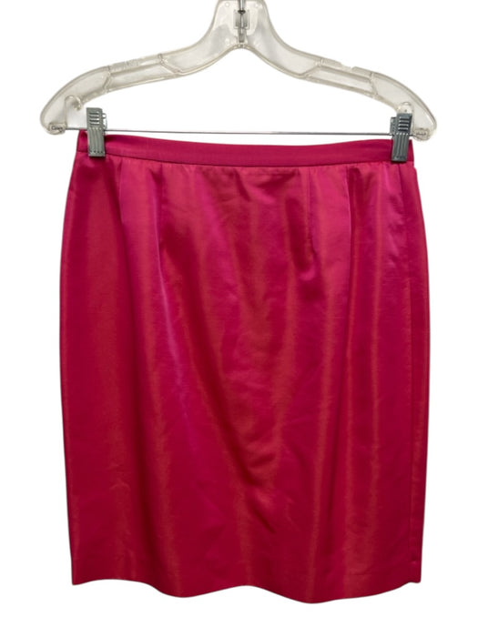 Zion Size 6/8 Hot pink Acetate & Viscose Taffeta Scrunch Knee Length Skirt Set Hot pink / 6/8