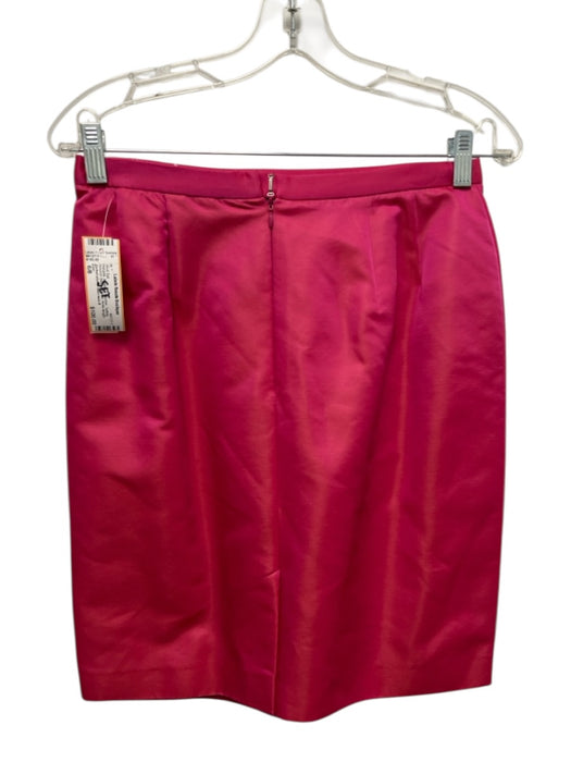 Zion Size 6/8 Hot pink Acetate & Viscose Taffeta Scrunch Knee Length Skirt Set Hot pink / 6/8