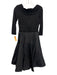 Tadashi Collection Size 4 Black Polyester & Nylon Silk Skirt V Neck Midi Dress Black / 4