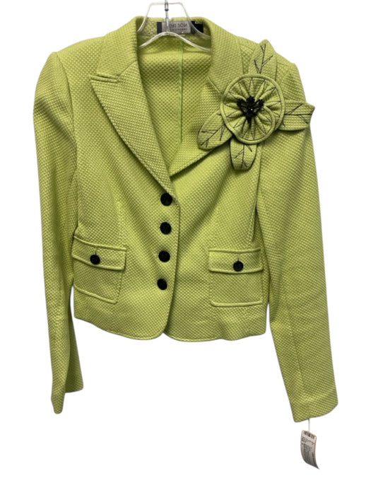 Rickie Freeman for Teri Jon Size 4 Chartreuse Green Cotton & Elastane Jacket Chartreuse Green / 4