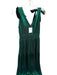 Sugarlips Size M Green Polyester Metallic Bow Detail V Neck Maxi Gown Green / M