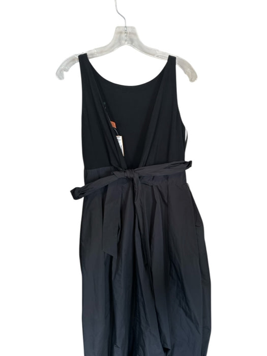 Ralph Lauren Size 10 Black Polyester High Neck Tie Back Maxi Slip Inc. Gown Black / 10
