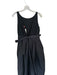 Ralph Lauren Size 10 Black Polyester High Neck Tie Back Maxi Slip Inc. Gown Black / 10