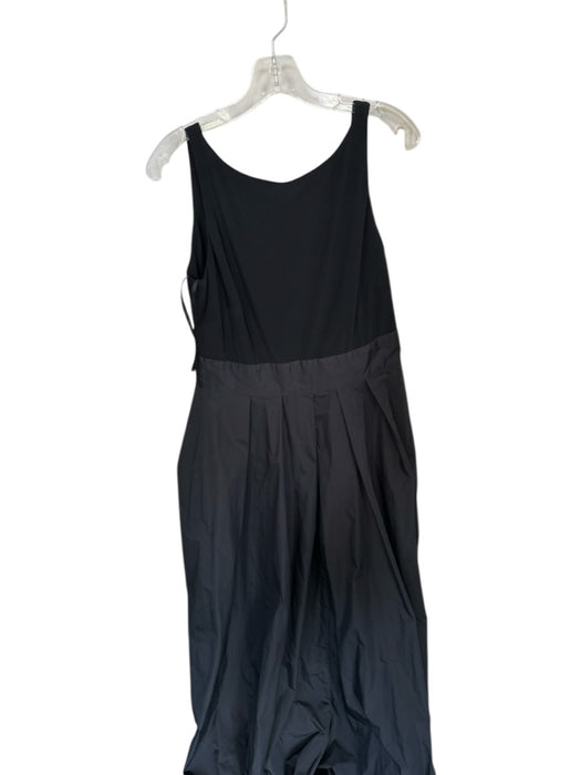 Ralph Lauren Size 10 Black Polyester High Neck Tie Back Maxi Slip Inc. Gown Black / 10