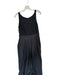 Ralph Lauren Size 10 Black Polyester High Neck Tie Back Maxi Slip Inc. Gown Black / 10