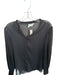 Boden Size 12 Black Polyester Button Up Polka Dot Long Sleeve Sheer Top Black / 12
