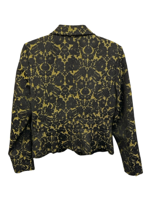 Banana Republic Size 14 Black & Yellow Polyester, Acetate, & Cotton Jacket Black & Yellow / 14