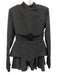 Bella Barnett Size M Black Polyester Embellished Shoulder Pads Mini Dress Black / M