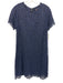 Harvey Faircloth Size 12 Navy Blue Polyester & Cotton Pockets Back Zip Dress Navy Blue / 12