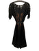 Beguile Byron Lars Size 12 Black & Nude Cotton Blend Lace Overlay Dress Black & Nude / 12