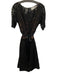 Beguile Byron Lars Size 12 Black & Nude Cotton Blend Lace Overlay Dress Black & Nude / 12