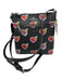 Coach Black & Red Coated Canvas Heart Print Zip Close Slim Crossbody Bag Black & Red / Mini