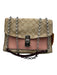 Coach Beige & Pink Coated Canvas & Leather Flap Monogram Logo Shoulder Bag Beige & Pink