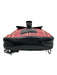 Coach Red & Black Coated Canvas & Leather Plaid Buckle Detail Zip Close Bag Red & Black