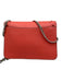 Coach Coral Red Faux Leather Flap Top Toggle Clasp Bead & Stud Detail Bag Coral Red