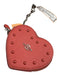 Coach Coral Red Faux Leather Flap Top Toggle Clasp Bead & Stud Detail Bag Coral Red