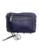 Rebecca Minkoff Indigo Purple Leather Zip Close Chain Strap Stud Detail Bag Indigo Purple