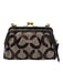 Coach Brown & Beige Canvas & Leather Brass Hardware Kiss Lock Y2K Shoulder Bag Brown & Beige / S