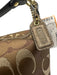 Coach Brown & Gold Canvas & Leather Zip Top Monogram Metallic hand bag Bag Brown & Gold / XS