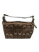 Coach Brown & Gold Canvas & Leather Zip Top Monogram Metallic hand bag Bag Brown & Gold / XS