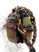 Mary Frances Green, Red, Purple Textile Magnetic Snap Fringe Beaded Strap Bag Green, Red, Purple / XS