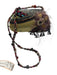 Mary Frances Green, Red, Purple Textile Magnetic Snap Fringe Beaded Strap Bag Green, Red, Purple / XS
