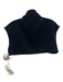St John Size 12 Black Wool & Rayon High Neck Single Button Bolero Jacket Black / 12