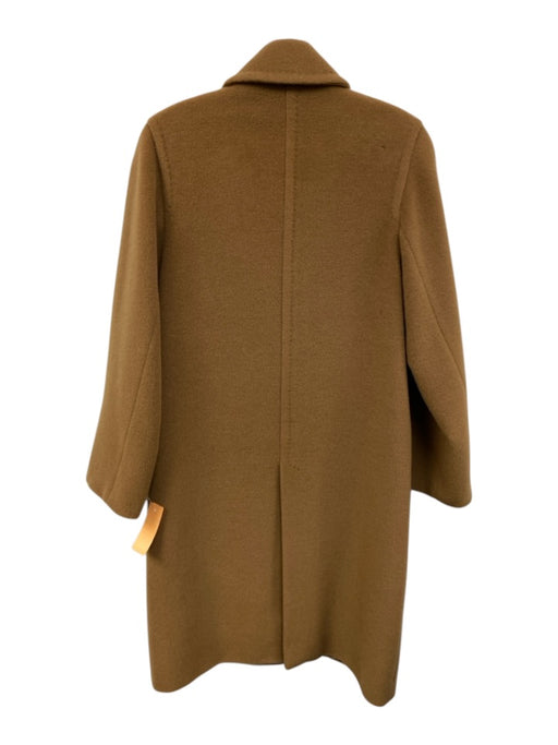 Cinzia Rocca Size 4 Brown Wool Fleece 3 Button Long Sleeve Coat Brown / 4