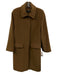Cinzia Rocca Size 4 Brown Wool Fleece 3 Button Long Sleeve Coat Brown / 4