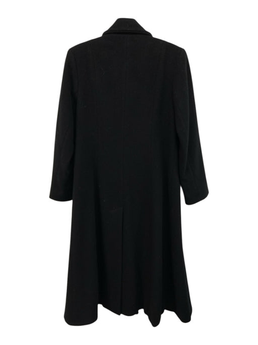 Steve by Searle Size 2 Black Wool Double Breasted Trench Long Sleeve Coat Black / 2