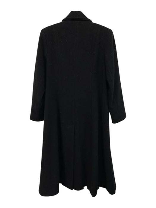 Steve by Searle Size 2 Black Wool Double Breasted Trench Long Sleeve Coat Black / 2