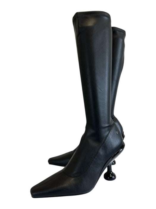 Naked Wolfe Shoe Size 9 Black Vegan Leather Stretch Pointed Square Toe Boots Black / 9