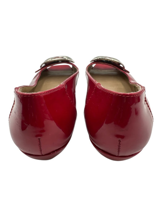 Stuart Weitzman Shoe Size 7 Red Leather Patent Silvertone hardware Flats Red / 7