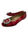 Stuart Weitzman Shoe Size 7 Red Leather Patent Silvertone hardware Flats Red / 7