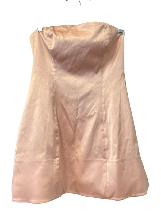 Staud Size 8 Pink Viscose, Cotton & Elastane Strapless Solid Sheen Dress Pink / 8