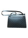 Gucci Black Leather Guccissima Structured Crossbody Strap Messenger Bag Black / L