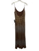 Halston Size 6 Brown Polyester Blend Spaghetti Strap Fully Sequined Gown Brown / 6