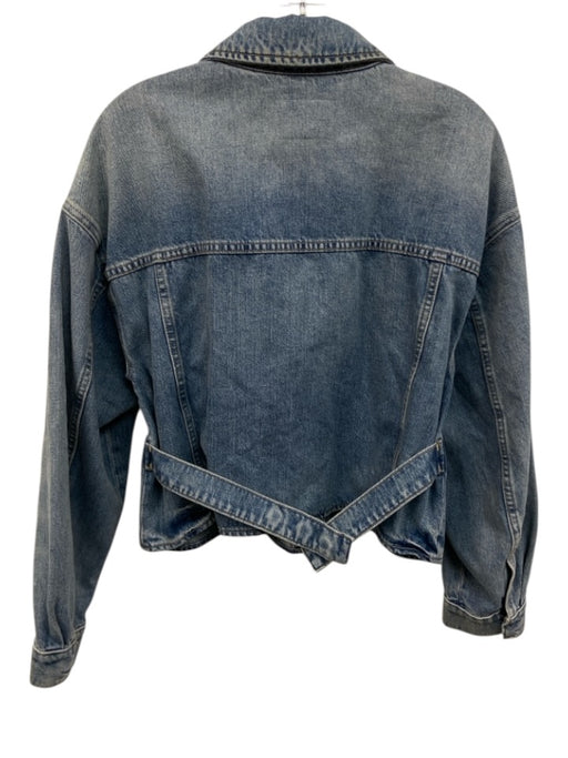 Banana Republic Size Medium Light Wash Cotton Denim Snap Button Jacket Light Wash / Medium