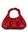 JW PEI Red Leather Top Handle Pleated Magnetic Close Hobo Bag Red / Small