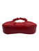 JW PEI Red Leather Top Handle Pleated Magnetic Close Hobo Bag Red / Small