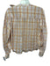 Ulla Johnson Size 6 Orange, Yellow, Purple Cotton Long puff sleeve Plaid Top Orange, Yellow, Purple / 6