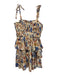 Ulla Johnson Size 6 Pink, Blue, Orange Cotton Spaghetti Strap Floral Dress Pink, Blue, Orange / 6